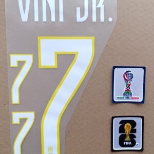 Set Vini JR Brasil WC 2026 Dorsal+2 Parches