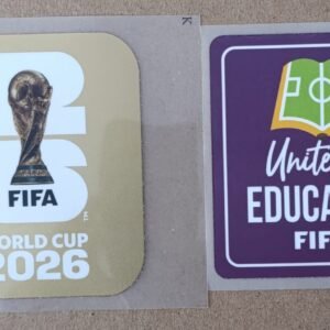 Set de parches WC 26 dorado + UNITE FOR EDUCATION morado