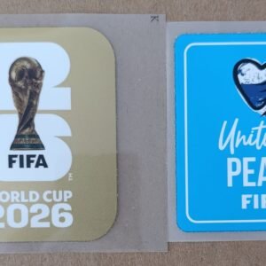 Set de parches WC 26 dorado + UNITE FOR PEACE azul claro