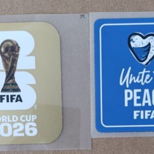 Set de parches WC 26 dorado + UNITE FOR PEACE azul