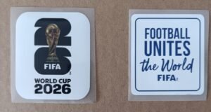 Set de parches WC 26 blanco + FOOTBALL UNITES blanco