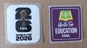 Set de parches WC 26 blanco + UNITE FOR EDUCATION morado