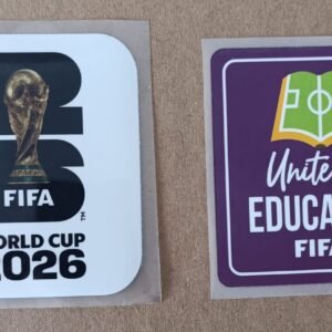 Set de parches WC 26 blanco + UNITE FOR EDUCATION morado