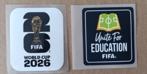 Set de parches WC 26 blanco + UNITE FOR EDUCATION negro