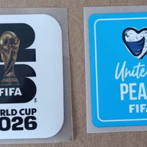Set de parches WC 26 blanco + UNITE FOR PEACE azul claro