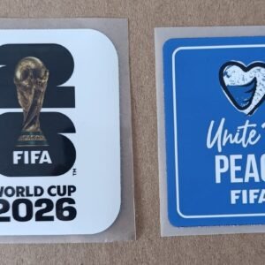 Set de parches WC 26 blanco + UNITE FOR PEACE azul