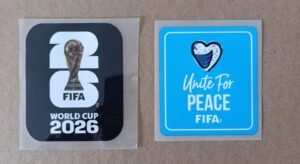 Set de parches WC 26 negro + UNITE FOR PEACE azul claro