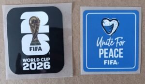 Set de parches WC 26 negro + UNITE FOR PEACE azul