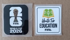 Set de parches WC 26 negro + UNITE FOR EDUCATION blanco