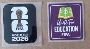 Set de parches WC 26 negro + UNITE FOR EDUCATION morado