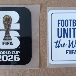 Set de parches WC 26 negro + FOOTBALL UNITES blanco