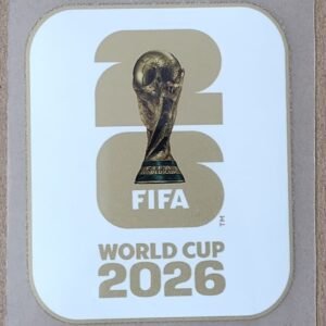 Parche WORLD CUP 2026 blanco con dorado
